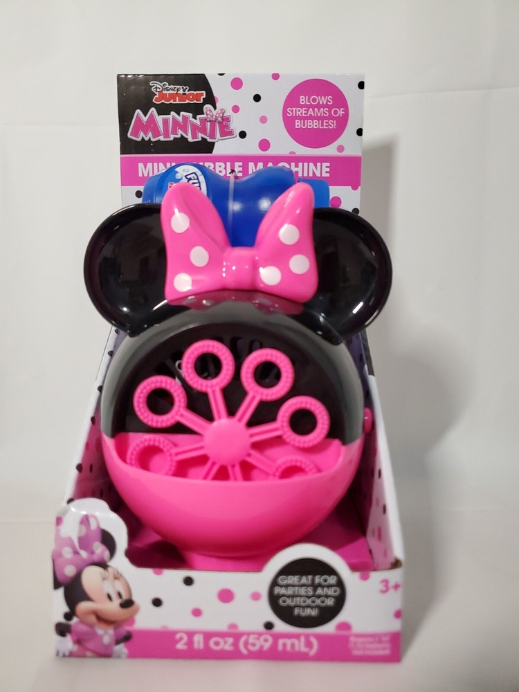 Disney Junior Minnie Mouse Bubble Machine Bubble Blower with 2 oz Bubbles