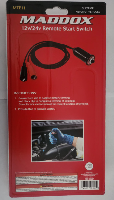 12/24V Remote Starter for performing compression tests, adjusting valves ect