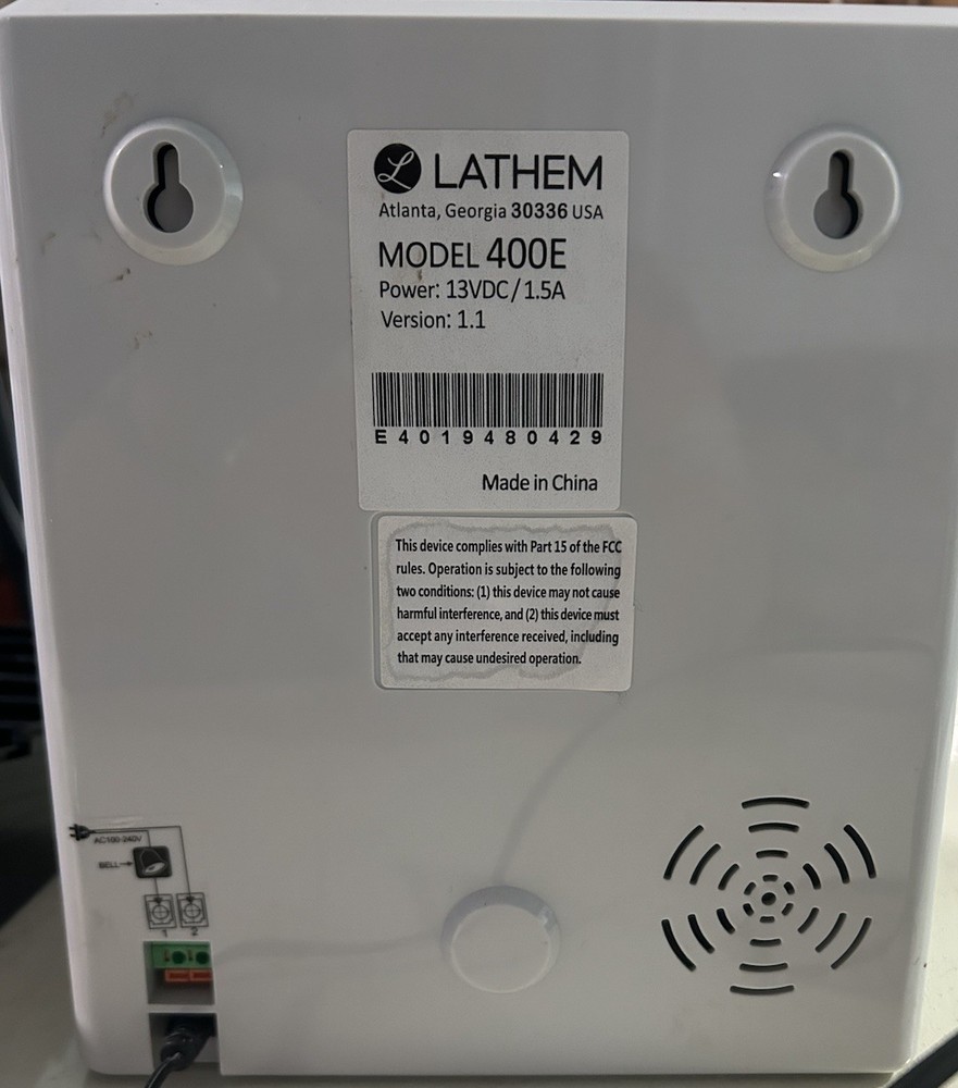 LATHEM 400E TOP FEED ELECTRONIC TIME CLOCK KIT - Missing Key