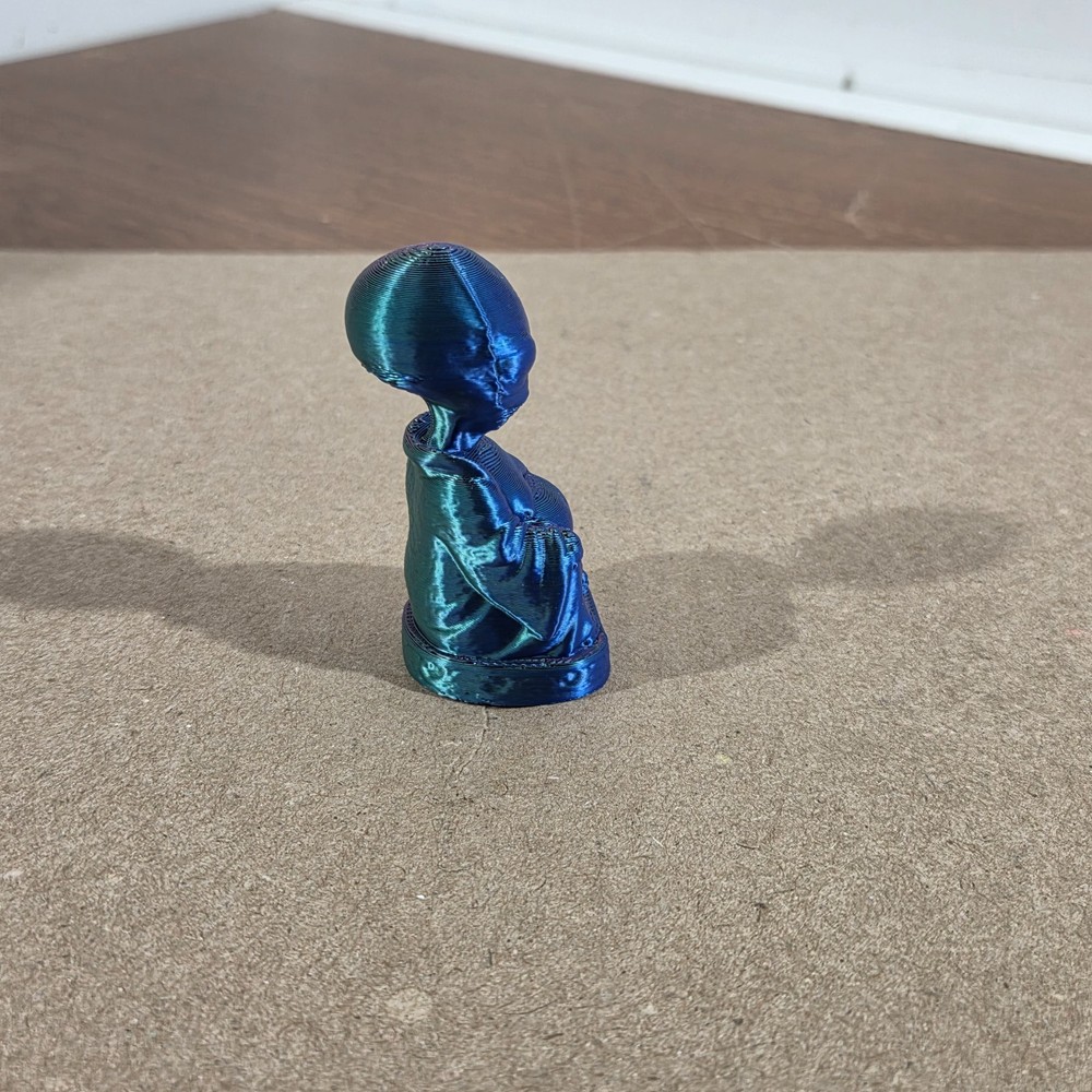 Alien Buddha Figurine 2" 3d printed plastic