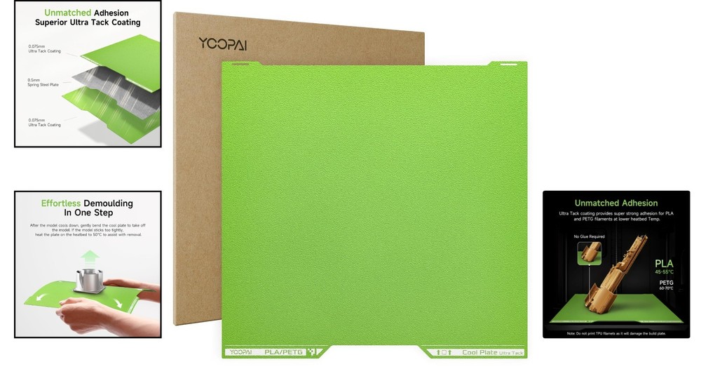 YOOPAI Cold Low Temperature Build Plate for Bambu Lab H2D/H2D Pro/H2S - with ...