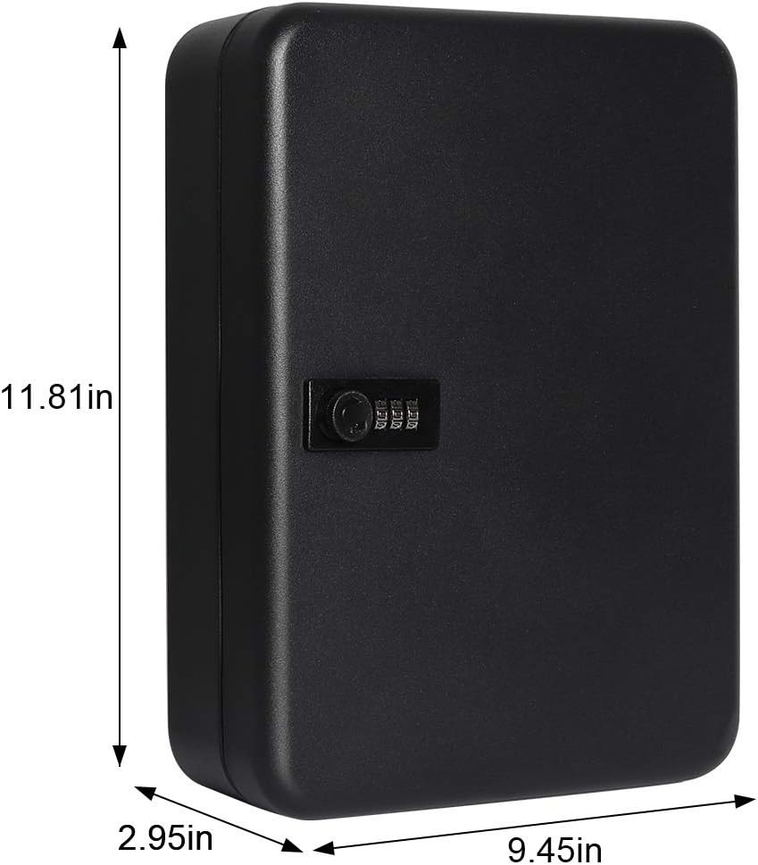 Key Cabinet Wall Mount,Locking Key Organizer,Key Storage Lock Box with Code,Key