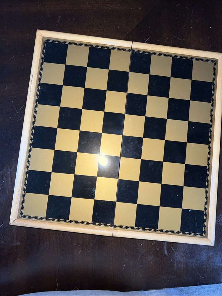Vintage Magnetic Chess & Checker Set.
