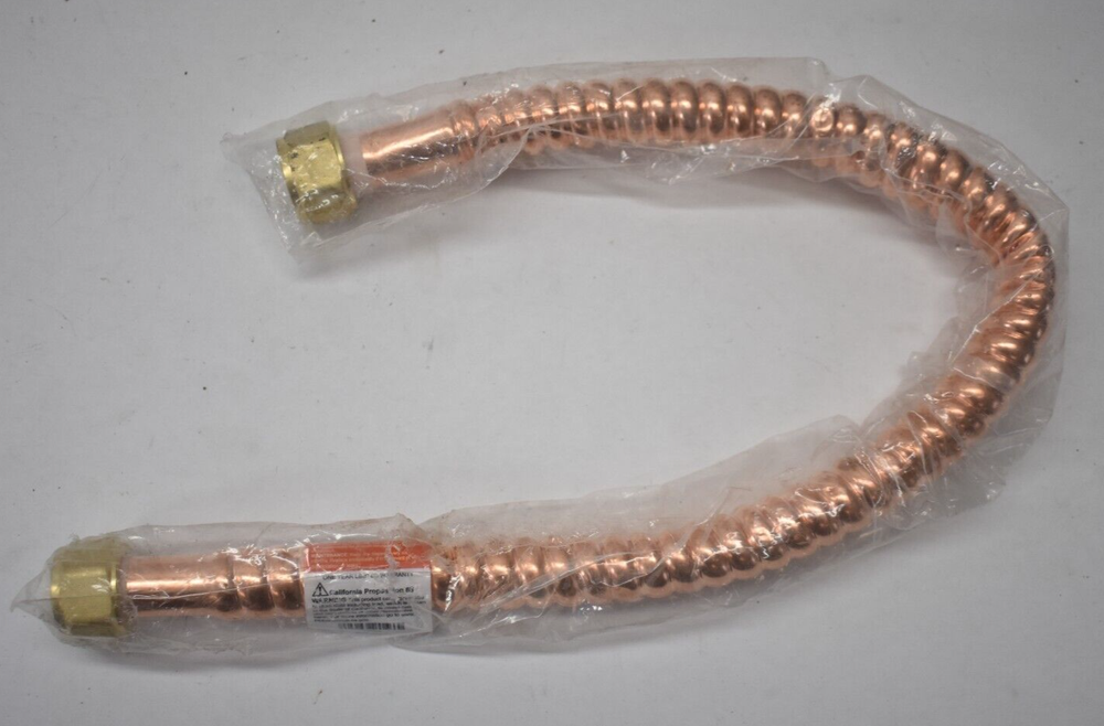 Wolverine Brass Flexible Copper Water Heater Connector 3/8" OD x 1/2" 52922