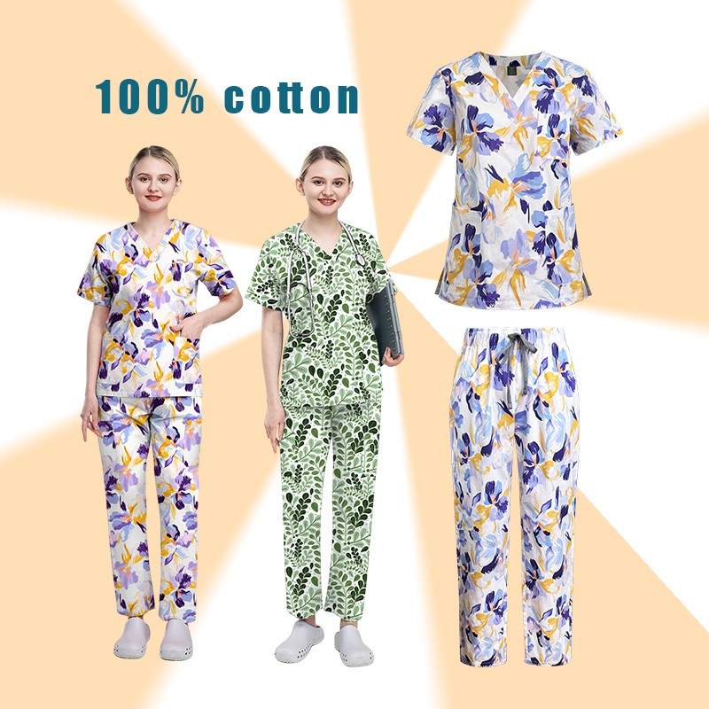 Modular Women's Scrub Top with V-Neck & Functional Features