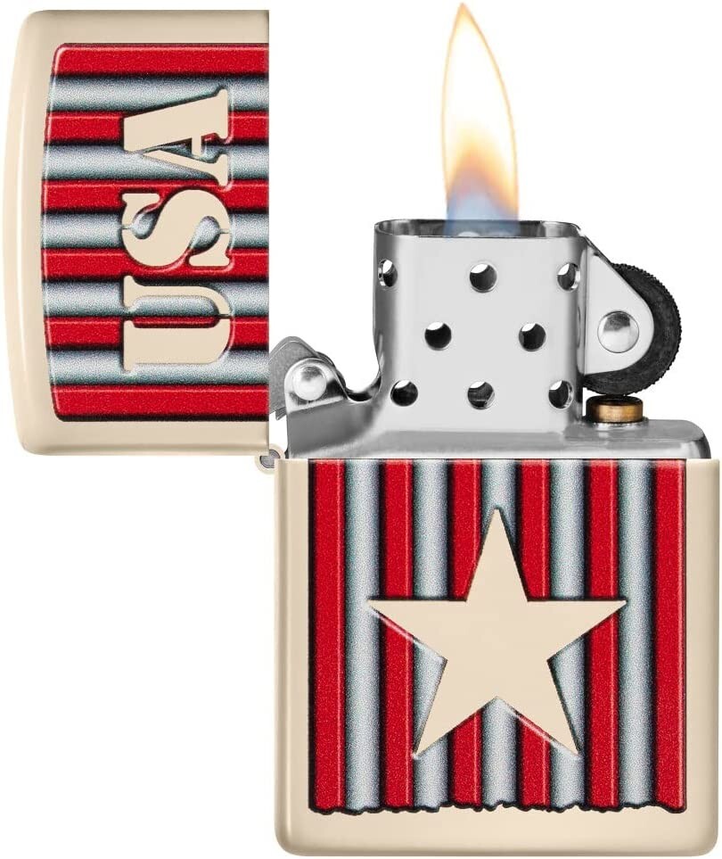 Zippo USA Design Flat Sand 48204
