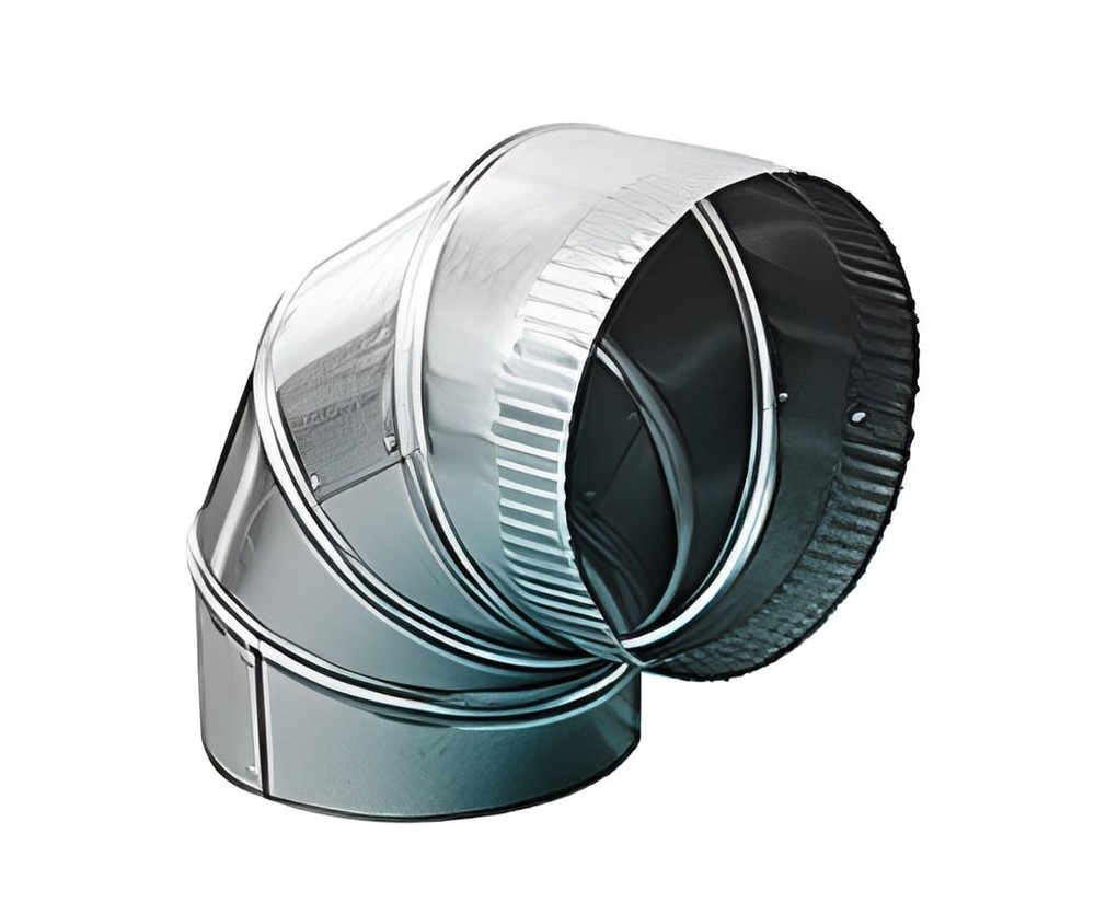 18" Adjustable 90° Duct Elbow 26GA Galvanized HVAC Round Fitting