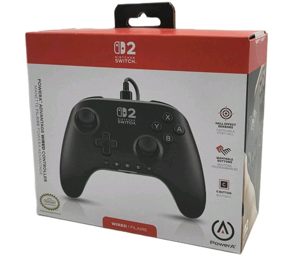 PowerA - Advantage Wired Controller for Nintendo Switch 2, Black ~ NEW FREE SHIP