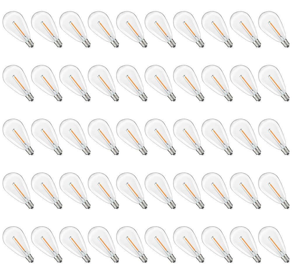 S14 Replacement LED Light Bulbs, Shatterproof & Waterproof 2200k 50pack