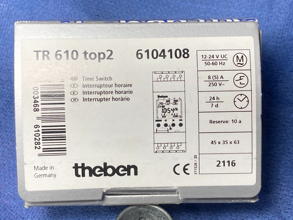 WEEKLY PROGRAM THEBEN 6104108 TIME SWITCH CLOCK OPERATED LIGHT CLIMATE SYSTEM