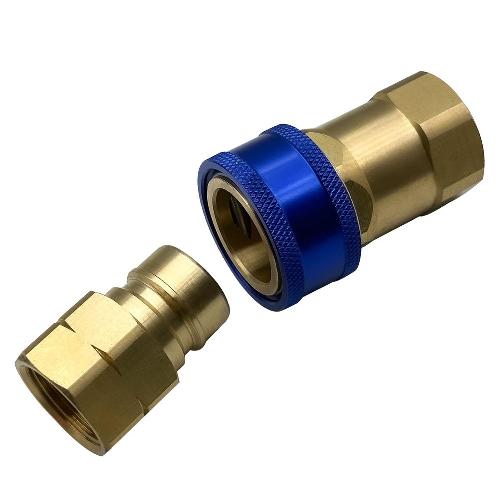 Ebrmeiwo A75 Quick Disconnect Fitting, 3/4 Inch, Automatic Brass