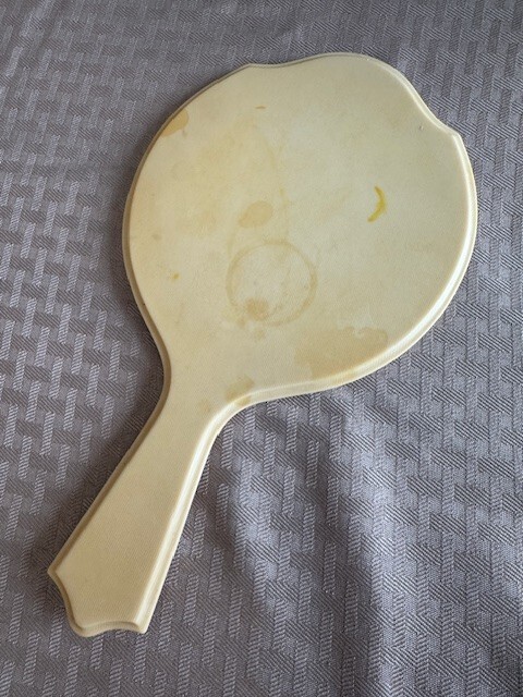 Vintage Celluloid Hand Held Mirror