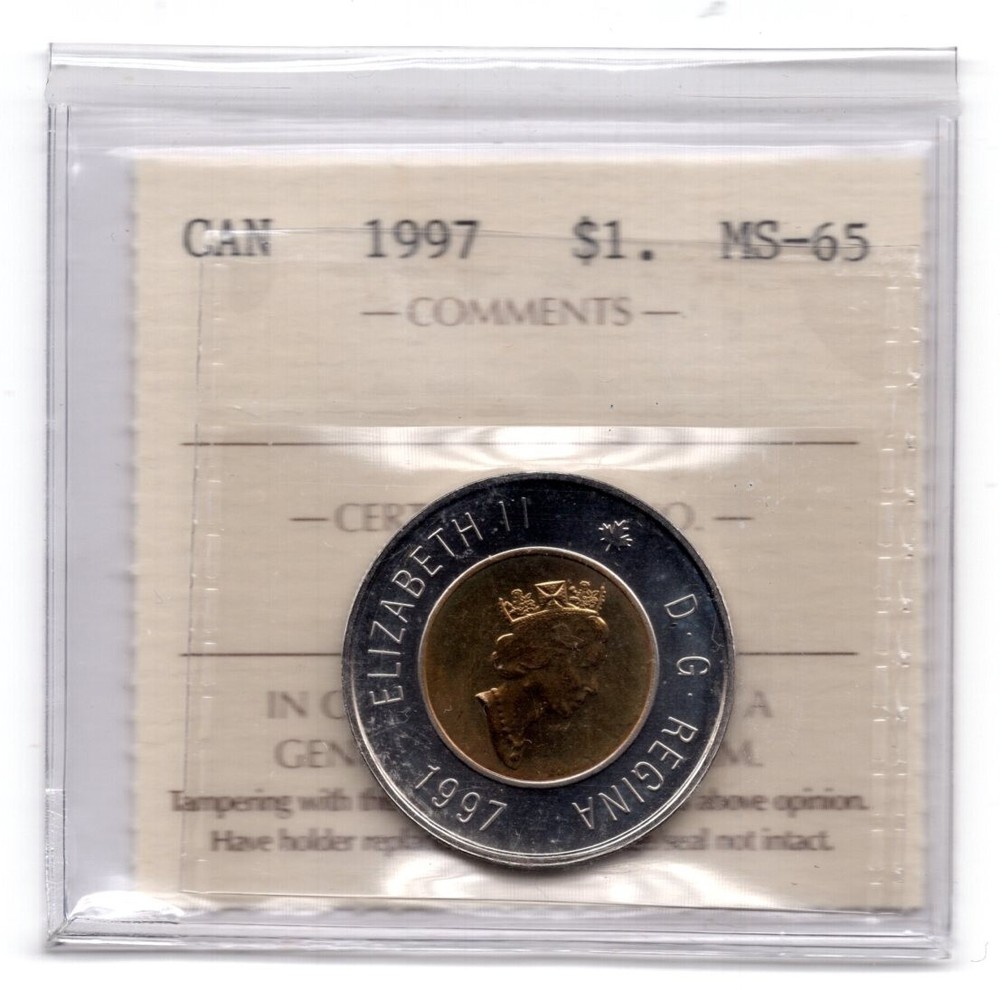 1997 Canada $2 Toonie - ICCS Graded MS65