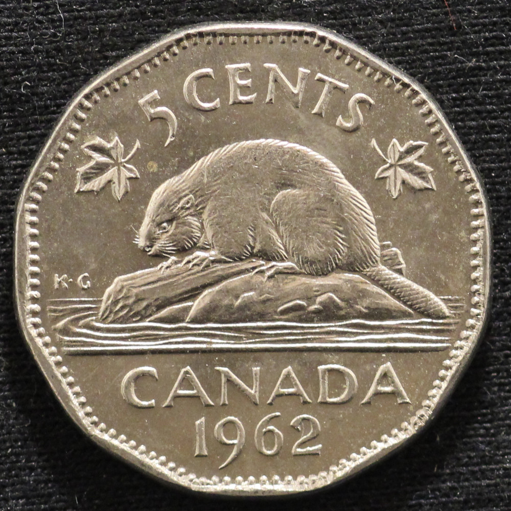 1962 Canada 5 cents - UNCIRCULATED (CA282)
