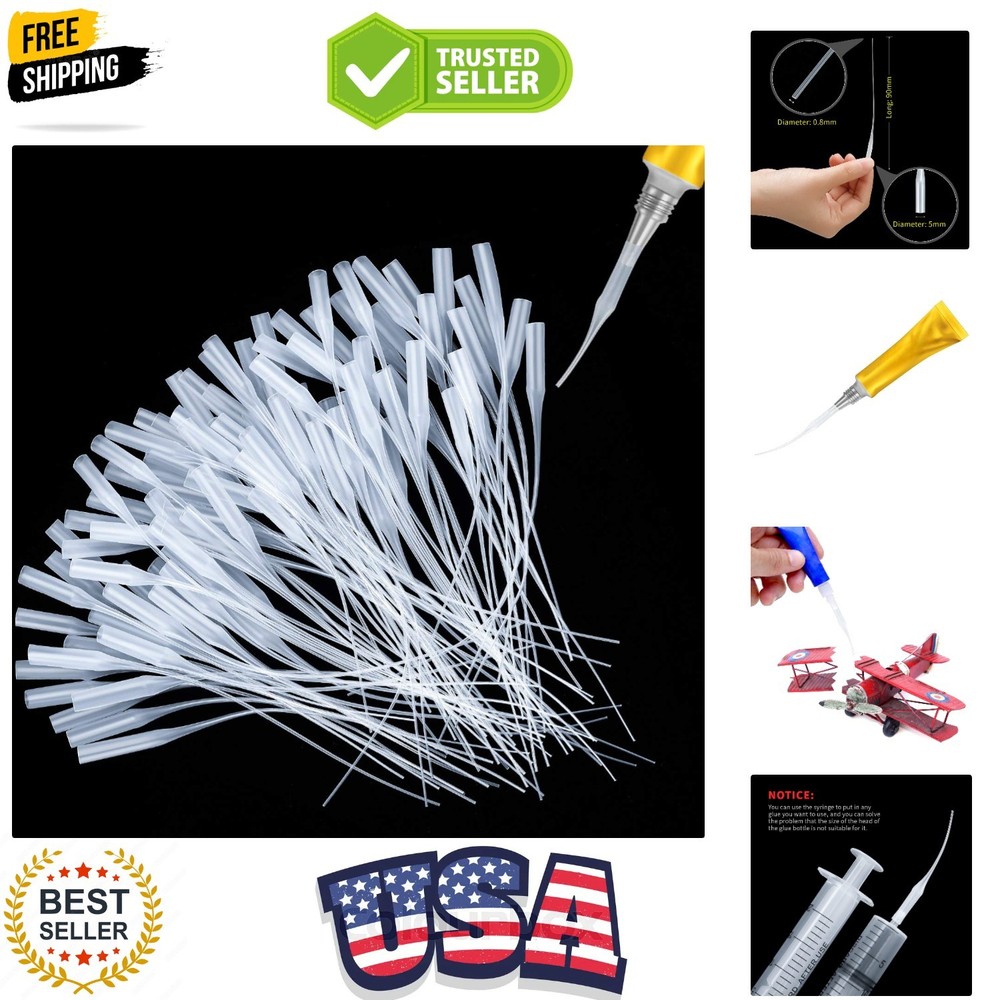 200 Pcs Micro-Tips Plastic Glue Bottle Tips Glue Extender Precision Applicato...