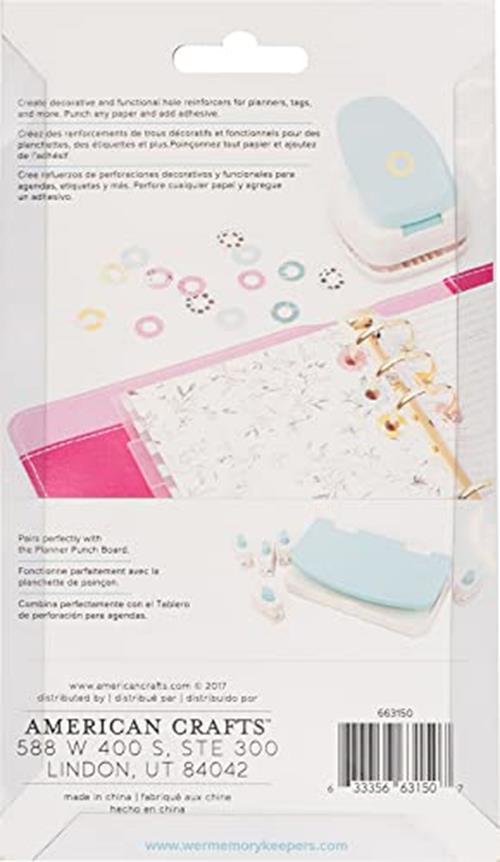 We R Memory Keepers Circle Hole Reinforcer Punch Makes Creative, Decorative,