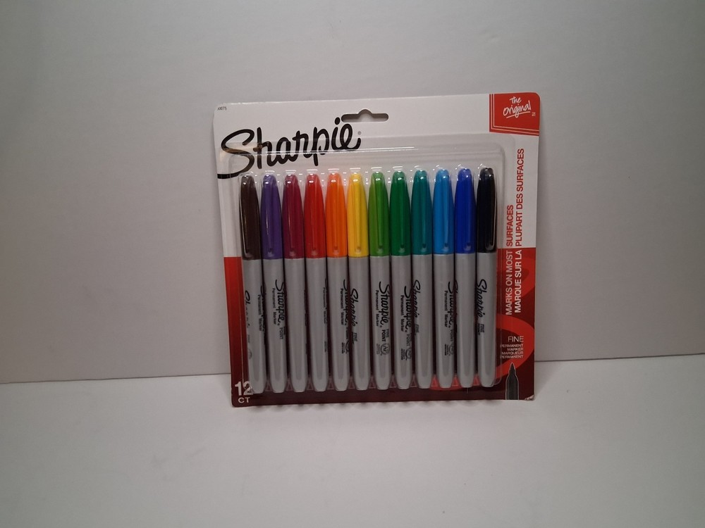 Sharpie Fine Tip Permanent Markers Assorted 12 Count