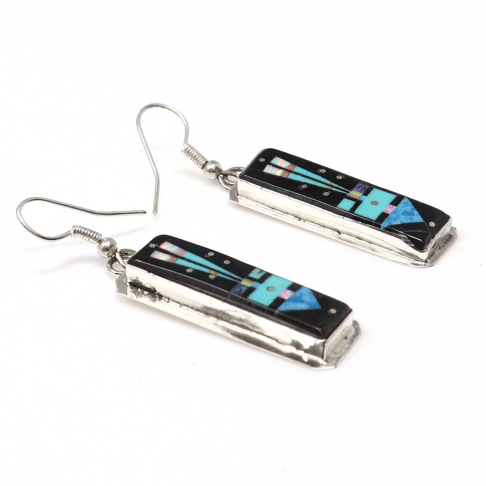 Micro Inlay Yei Earrings by Gilbert Smith