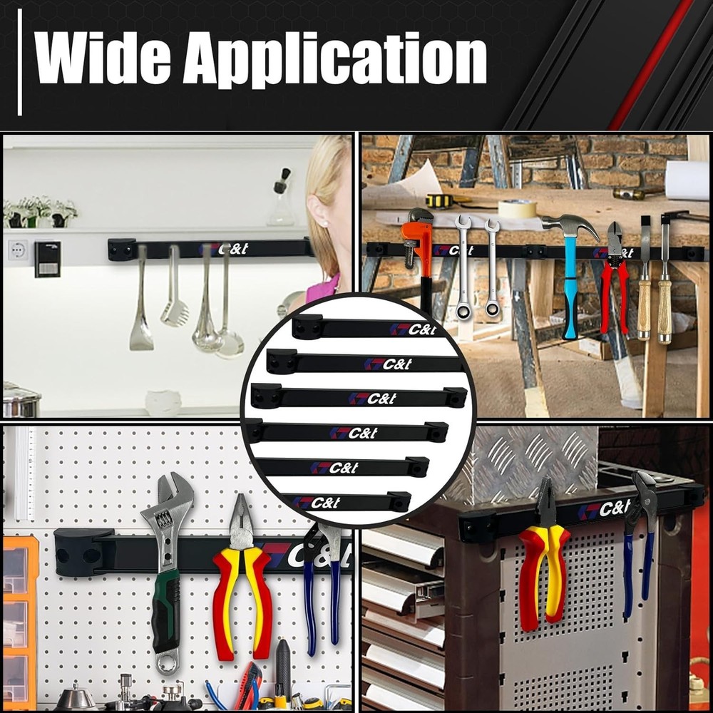 7-Piece Magnetic Tool Holder Set for Garage & Workshop Organization