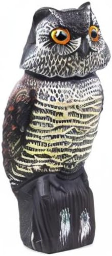 Waterproof Owl Scarecrow with Rotating Head