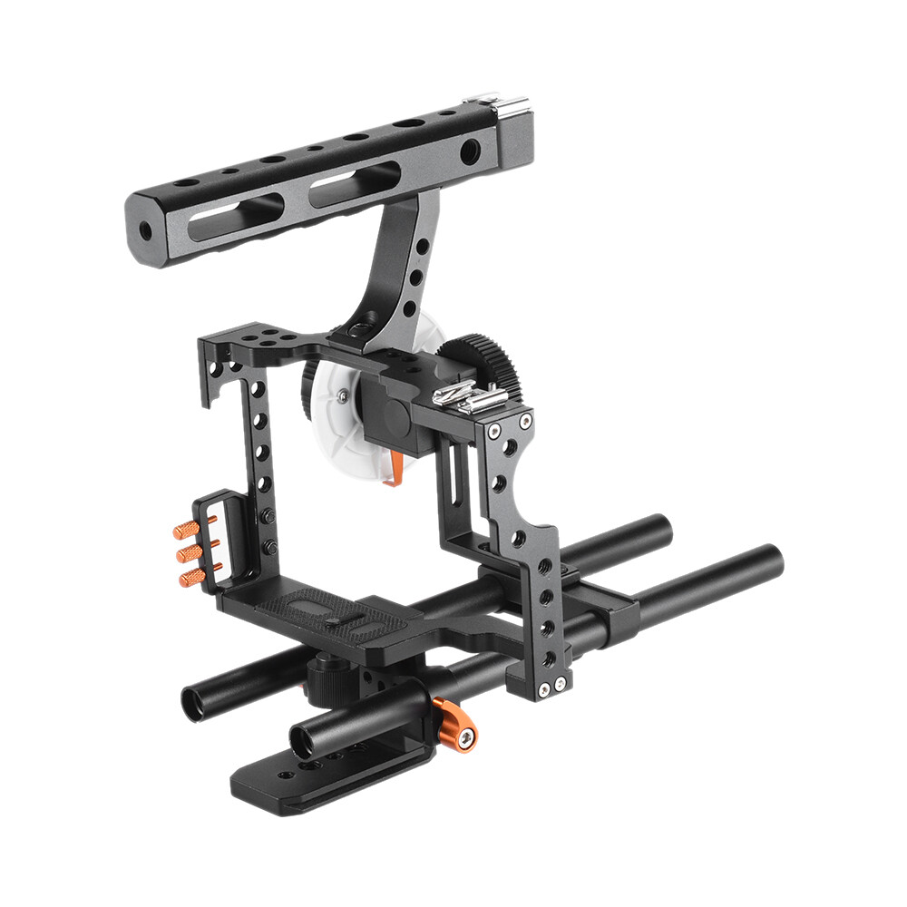 Video Cage Rig Kit Film Making System Matte Box Handle Rod R8B9