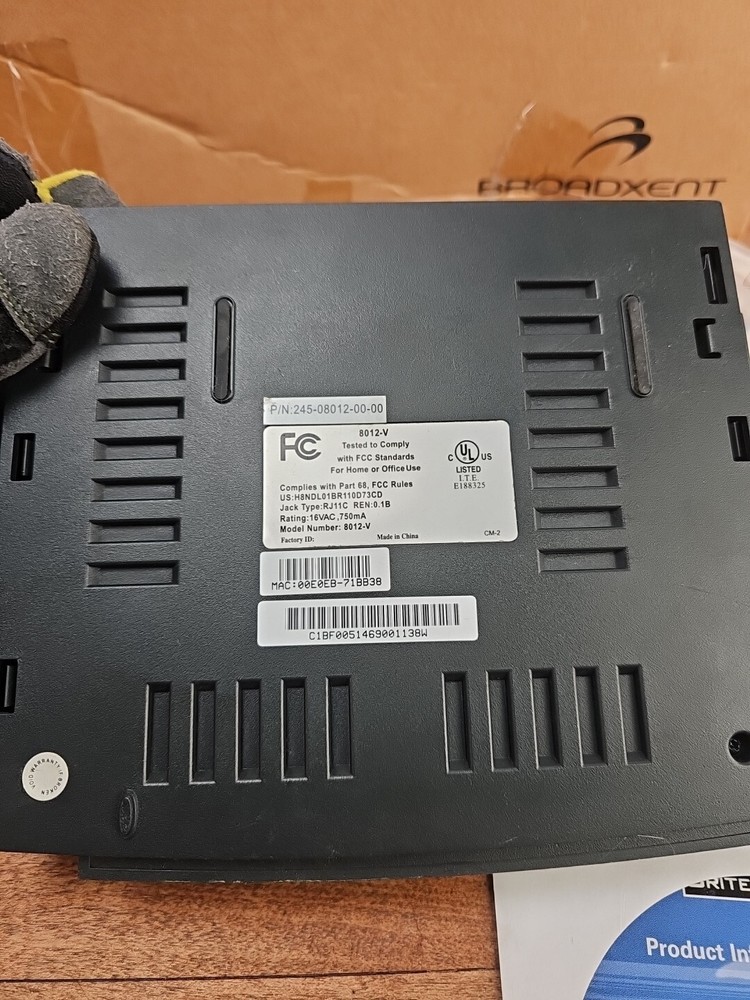 BROADXENT 8012-V1 MODEM / NEW