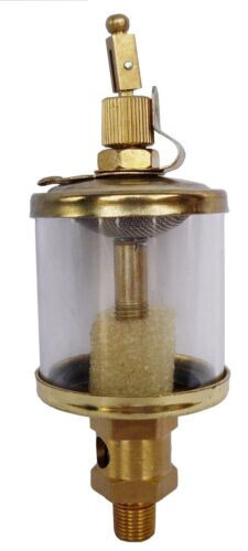 3/8" PT Thread Needle Valve Type Oil Cup Sight Gravity Drip Feed Oiler 50ml E