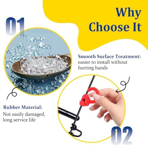 Archery Bow String Dampener Package, Bow String Stabilizer, 4 Pack Black