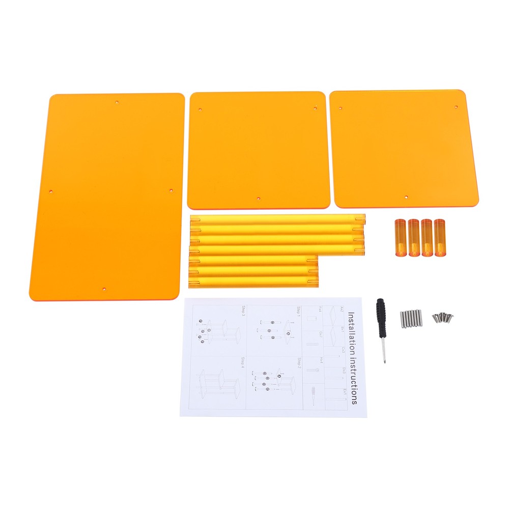 Acrylic Round Side Table 3 Tiers Step End Table Small Bedside Table