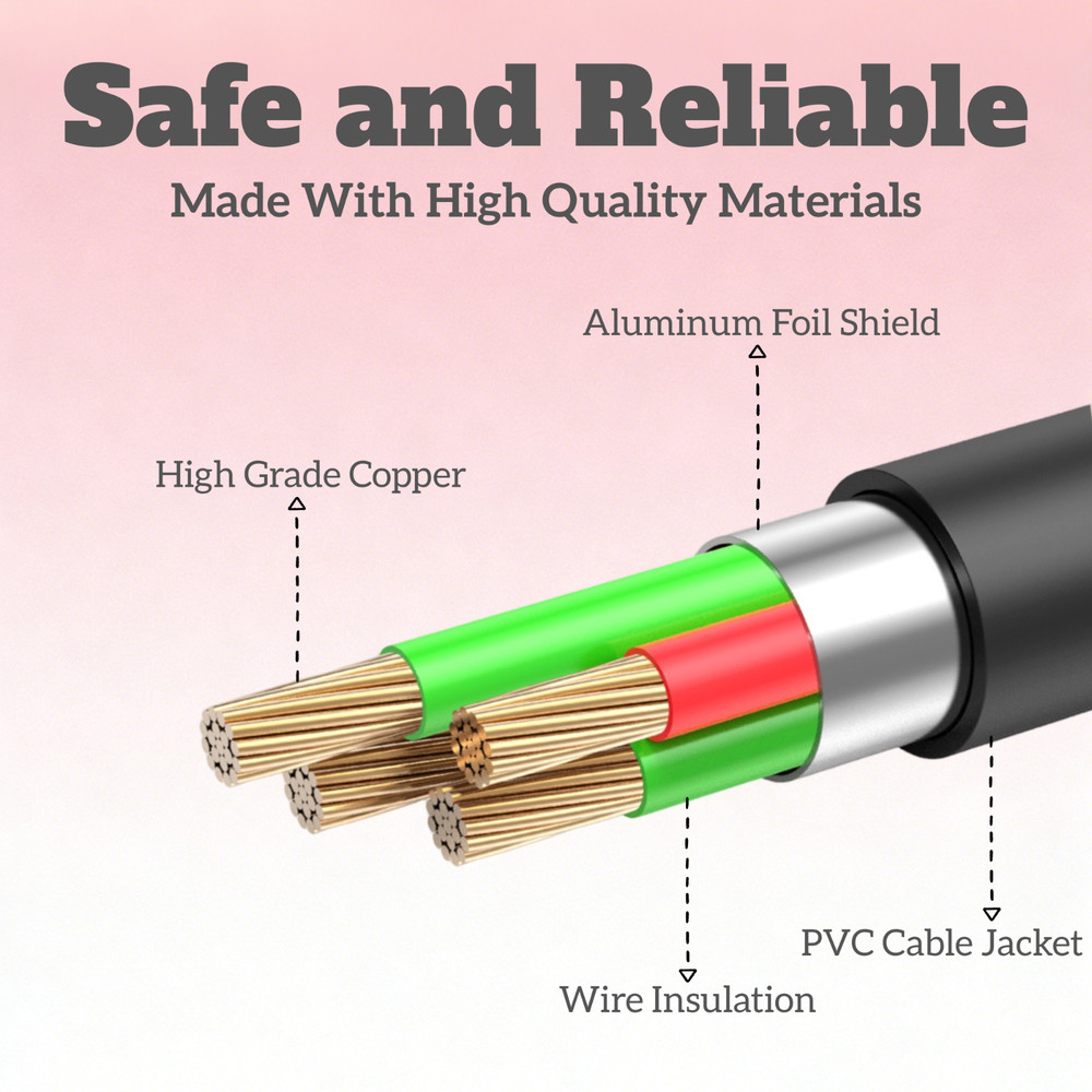 2Pack Waterproof 6 Ft Extension Cable Aka Wire for Solar Outdoor String Lights