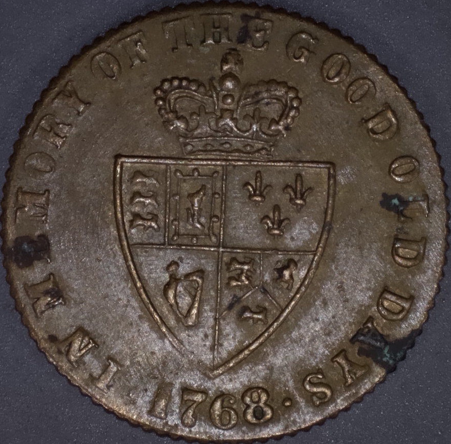 1768 Great Britain Counter Token