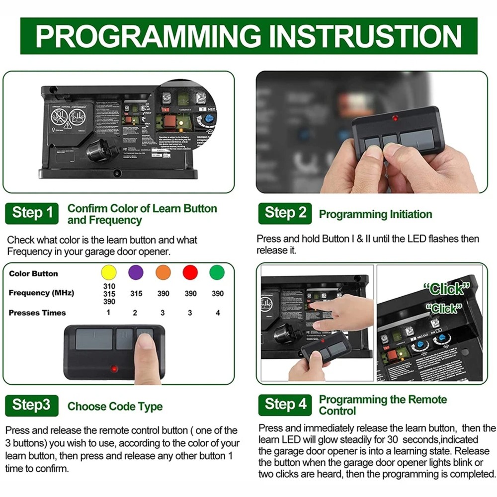 893LM Replacement For LiftMaster Chamberlain Garage Doors Remote Opener Set🌟