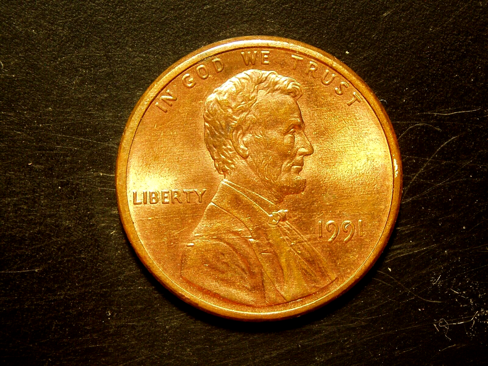1991 AU LINCOLN MEMORIAL CENT #8