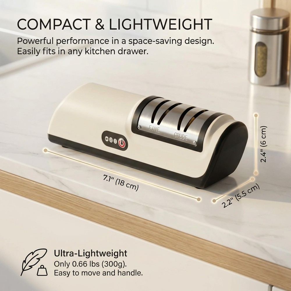 Professional Electric Knife Sharpener, 2-Stage Precision Sharpening System (F...