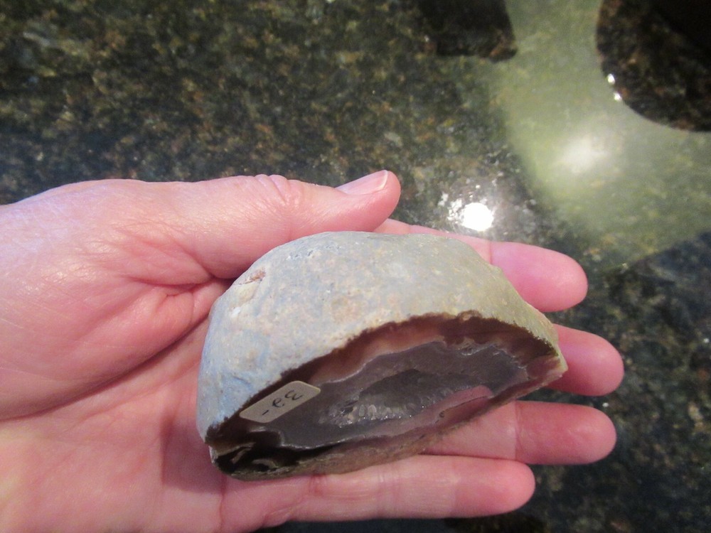 Polished Agate Geode Twinkles Sparkles Awesome Depth NWT