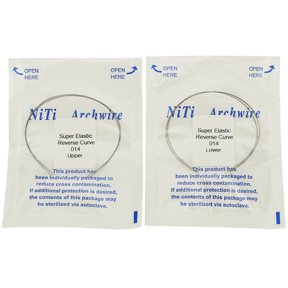 Dental Orthodontic Arch Wire Niti Super Elastic Reverse Curve Rectangular/Round
