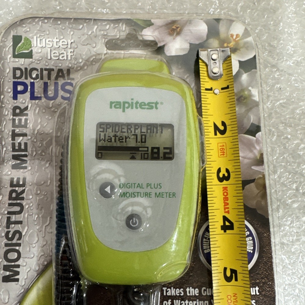 Luster Leaf Rapitest Digital Plus Moisture Meter Plant Watering Guide / AJ5