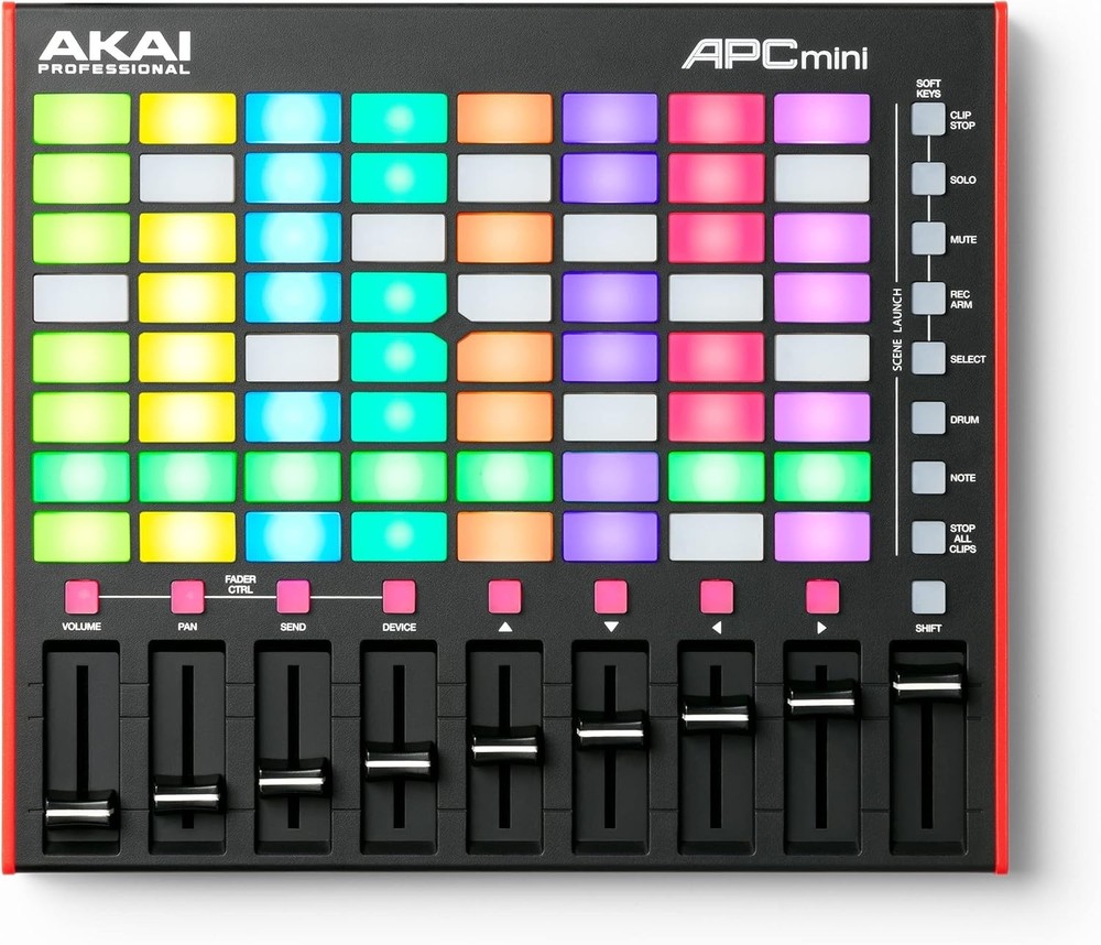 APC Mini MK2 USB MIDI Pad Controller - 64 RGB Pads, Ableton Live Lite, Compact