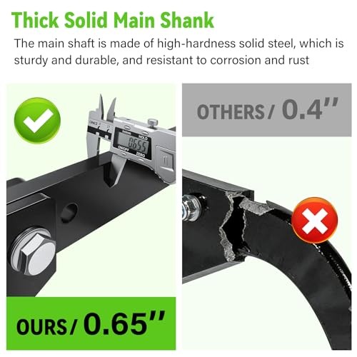 Mounted Trencher 3 Point Hitch Fit for ATV/UTV Tractor with 2pcs Replaceable