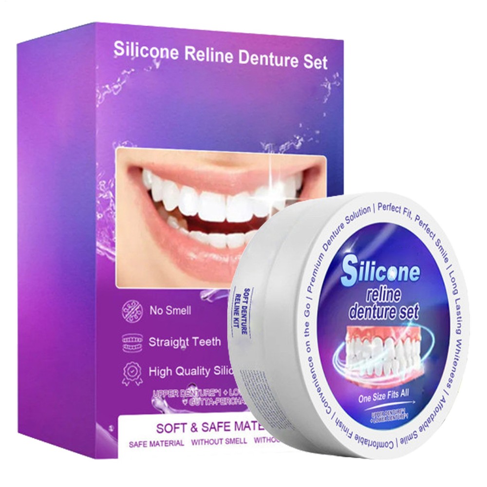Denture Reliner Kit User-Friendly Denture Repair Kit Silicone Denture Reliner