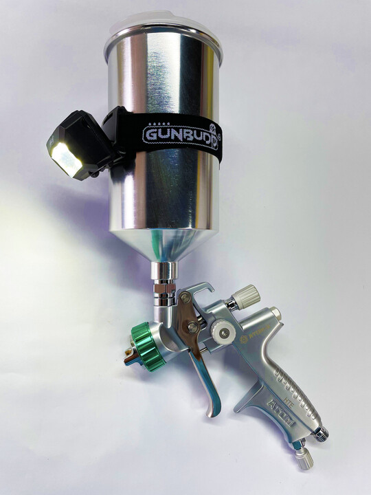LVLP Spray Gun Kit – ATOM X27 Gravity Feed with FREE GunBudd Light System!!