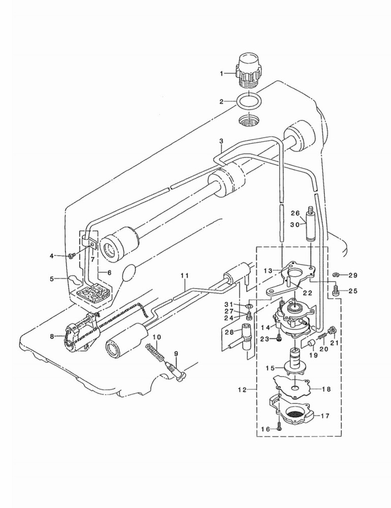 Lubrication Oil Pump Assembly Juki Machine DDL-555