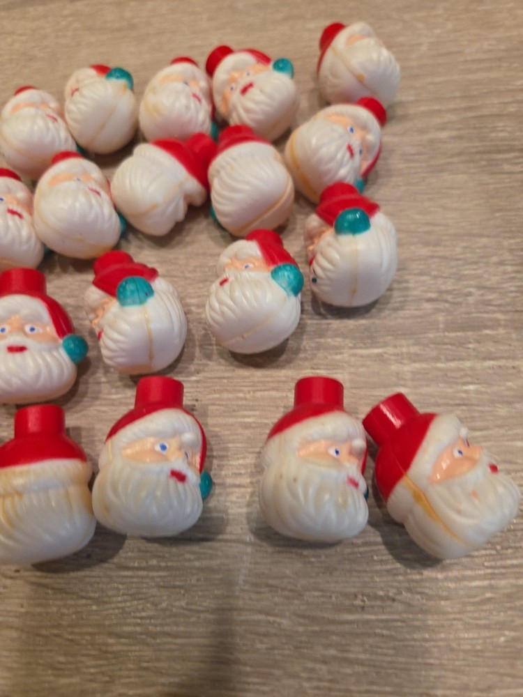 Vintage Plastic Santa Light Covers (20)