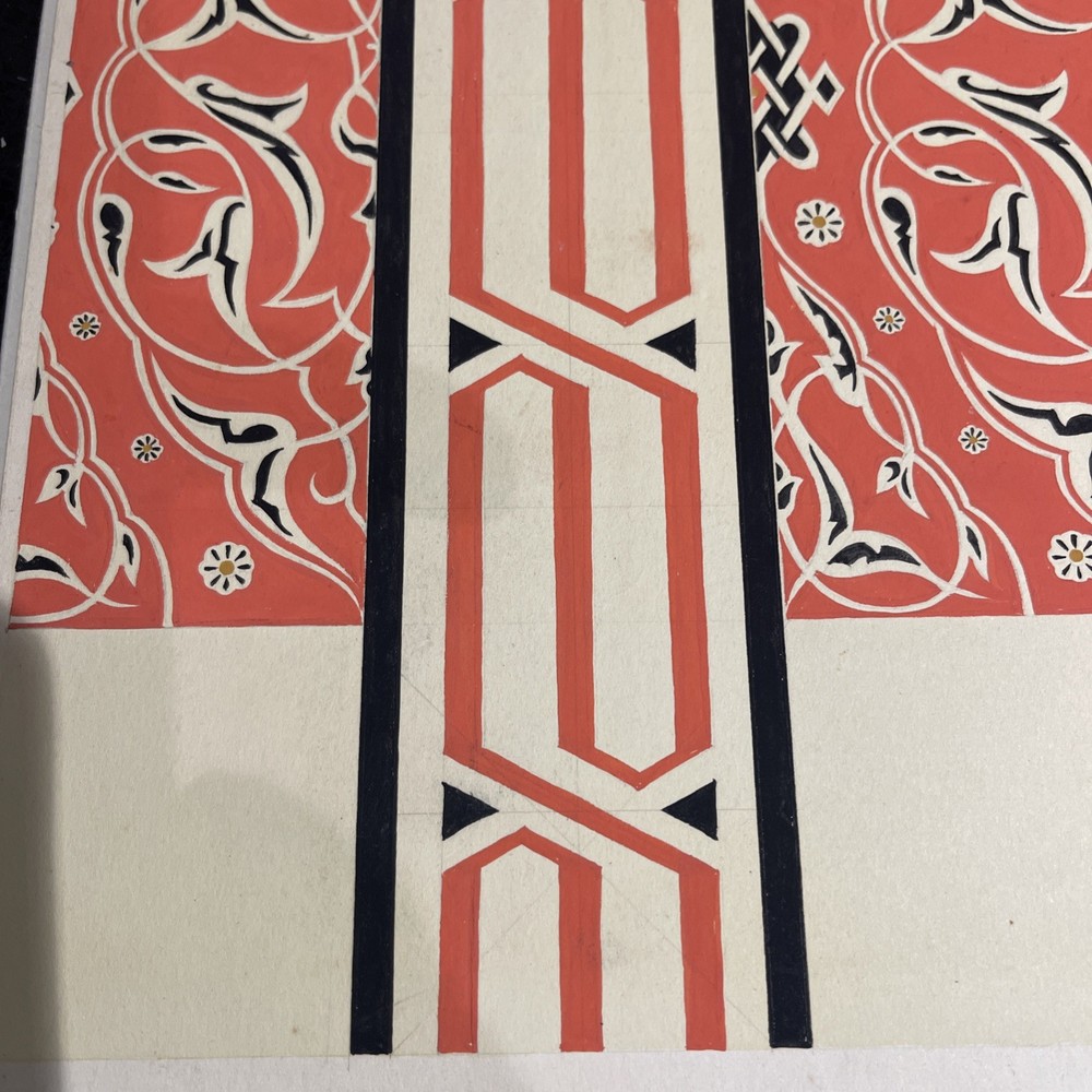 Frederick H Cork Original 1950’s interior architectural design Pattern Turkish