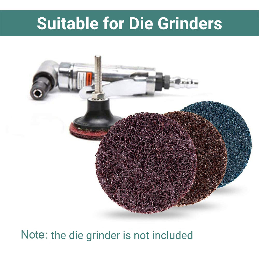 92Pcs 2 inch Roll Lock Surface Conditioning Quick Change Sanding Discs w/ Holder