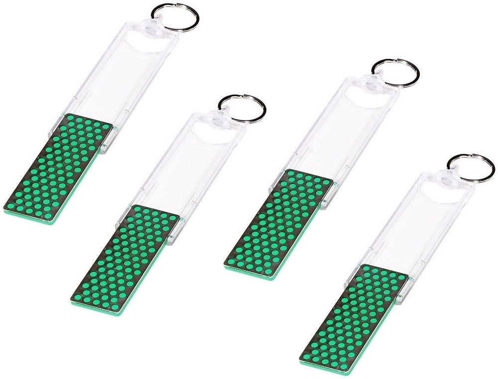 4 PACK DMT Mini-Sharp Keychain Sized Diamond Knife Sharpener Extra Fine Grit 5 ⅝