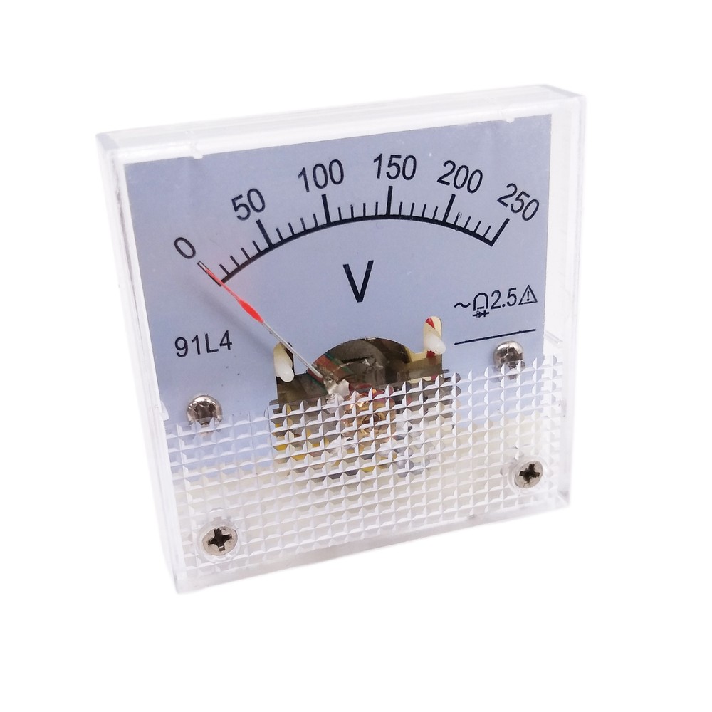 AC 0~250V Square Analog Volt Pointer Needle Panel Meter Voltmeter 91L4