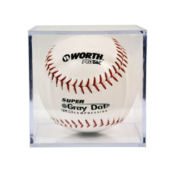 (10) SOFTBALL CLEAR SQUARE CUBE STACKABLE DISPLAY CASE STORAGE BALL HOLDERS