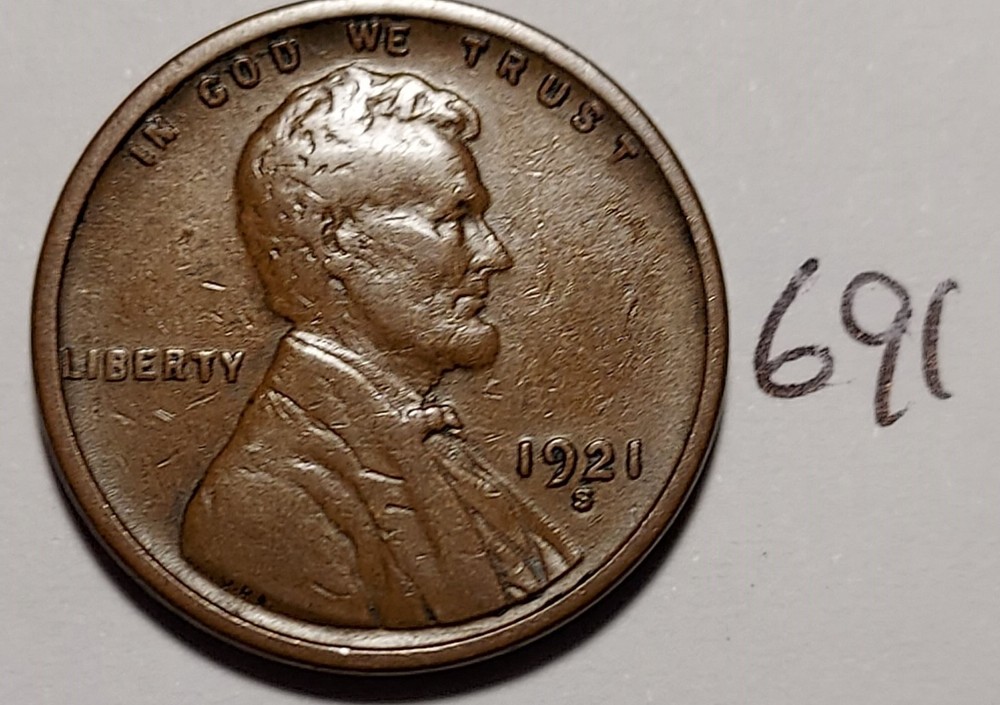 1921-S Lincoln Wheat Cent   #691