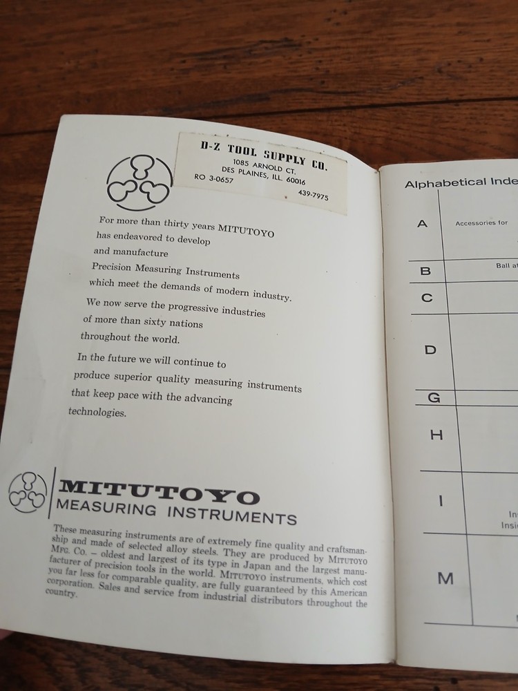 MITUTOYO Measuring Instruments Catalog No. 400